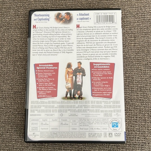 5/$25 About a Boy DVD Universal Hugh Grant Rachel Weiss Toni Collette Comedy - Picture 2 of 5